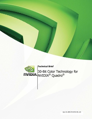  NVIDIA Quadro의 30비트 컬러 테크놀러지 기술문서