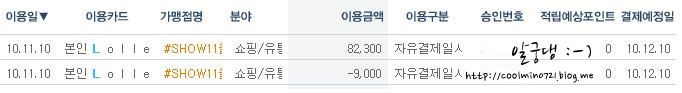 # 아이폰4 10월 사용요금 - i밸류요금제 올레 현대카드M으로 9.000원 할인도 받았어요!!!