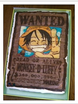  원피스 루피 생일 케익 (ワンピースのルフィーのお誕生日ケーキ)