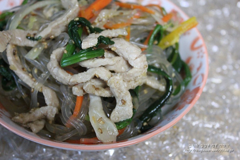 [잡채만들기] 돼지고기 저지방 부위인 등심으로 만든 담백하고 칼로리 부담없는 잡채만들기.
