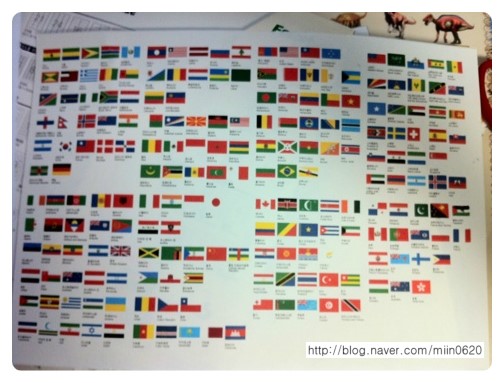세계 국기 스티커