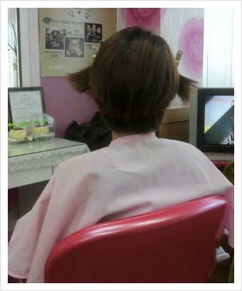 커트단발을 청순한생머리로 커트단발을 청순한생머리로