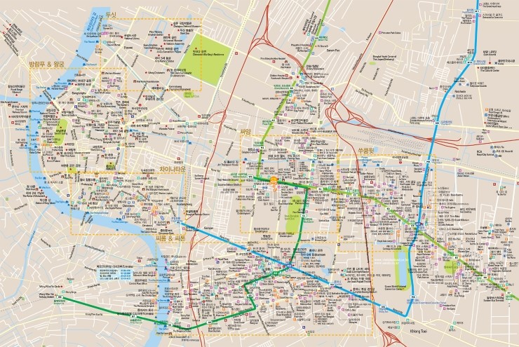 [방콕자유여행] 방콕시내지도