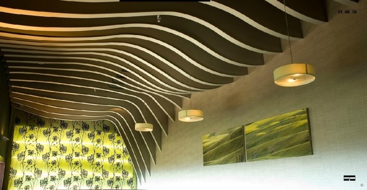 밭고랑의 웨이브를 컨셉화한 Rosso restaurant 밭고랑의 웨이브를 컨셉화한 Rosso restaurant