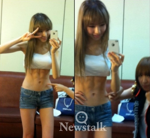  브레이브 걸스 서아,브레이브걸스 서아 명품복근