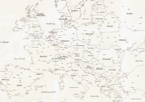 유레일지도 & 유럽지도 다운로드용 (유럽여행 루트용 지도 첨부파일) : 네이버 블로그