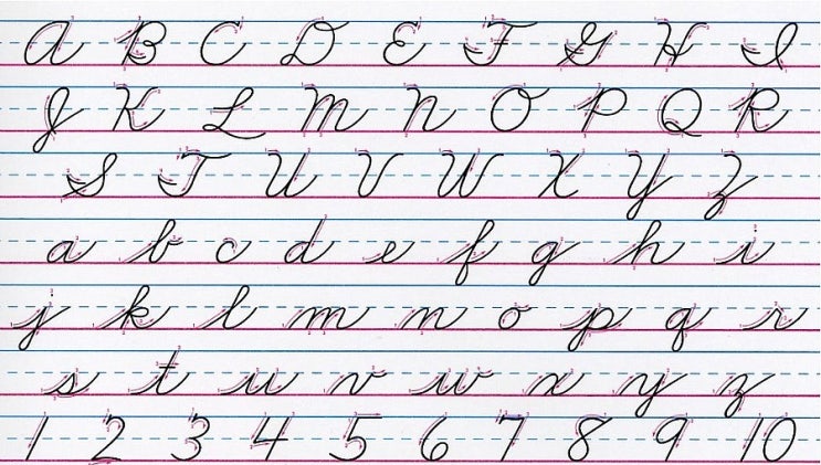  알파벳 필기체 (アルファベットの筆記体)