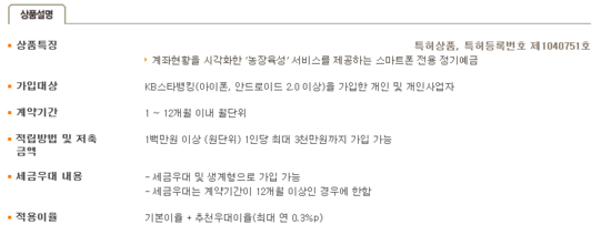  KB Smart폰 예금 릴레이 추천해요~~