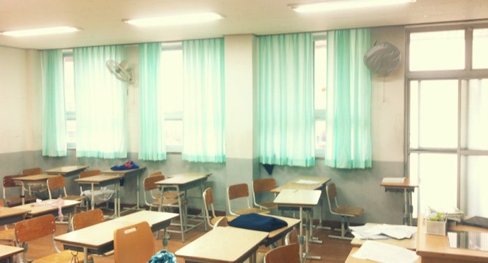 양산백경커튼] 남부고등학교 커튼교체 커튼 시공 사진 404