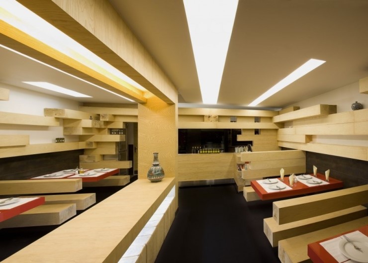 목재 매스의 굴곡 Ator Restaurant 목재 매스의 굴곡 Ator Restaurant