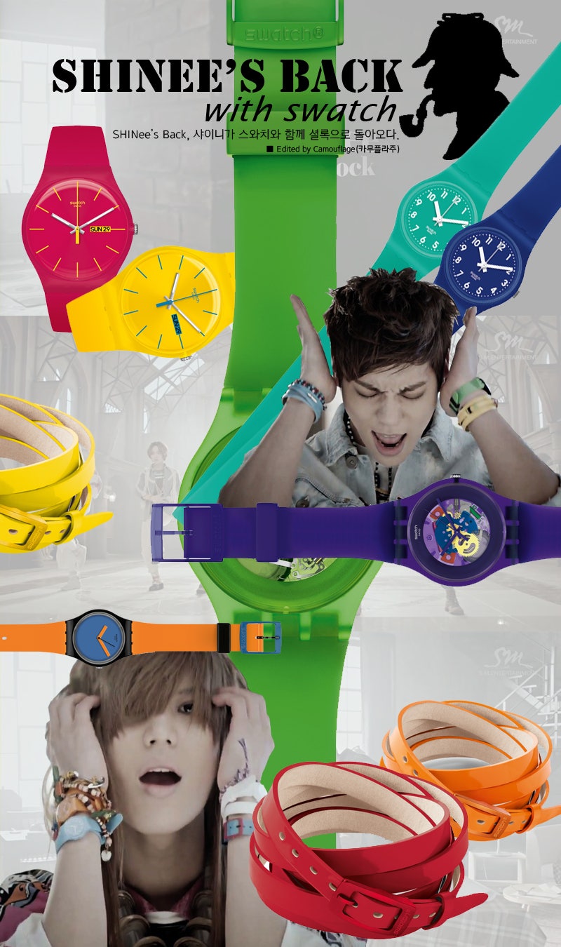 SHINee’s Back, 샤이니가 스와치(swatch)와 함께 셜록으로 돌아오다.
