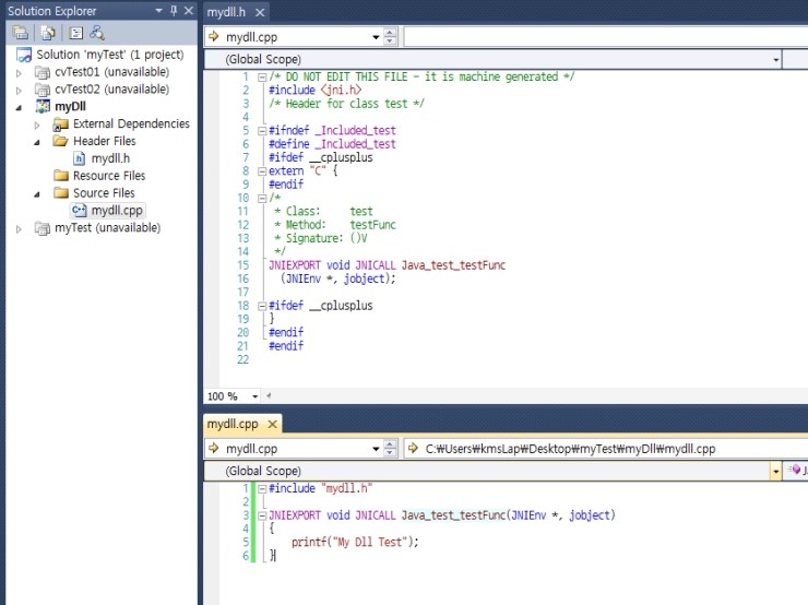  JAVA 에서 C로 개발된 DLL 사용하기