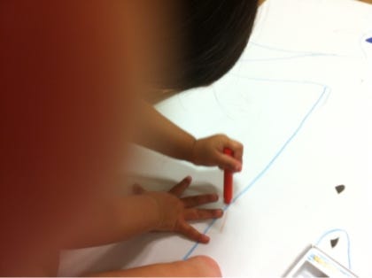 손바닥을 아래로 그리는 그림