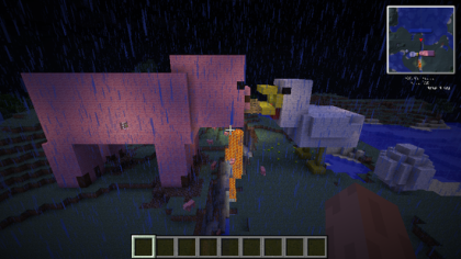 마인크래프트 닭 머리