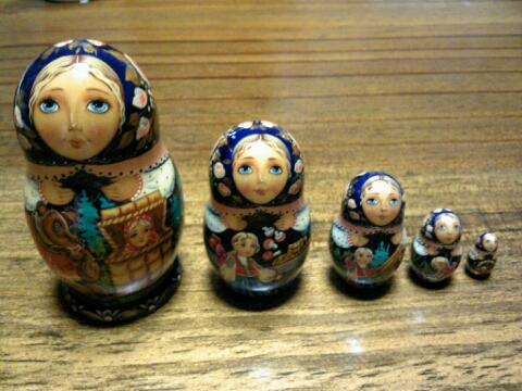 엑스포 러시아관에서 구매한 마트료시카 인형들