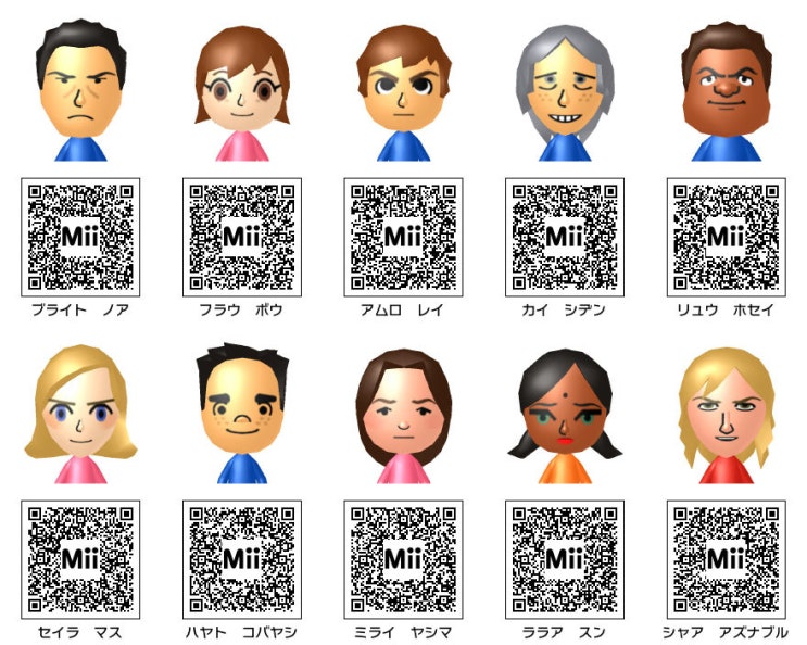 닌텐도 3ds용 Mii Qr Code 모음 네이버 블로그