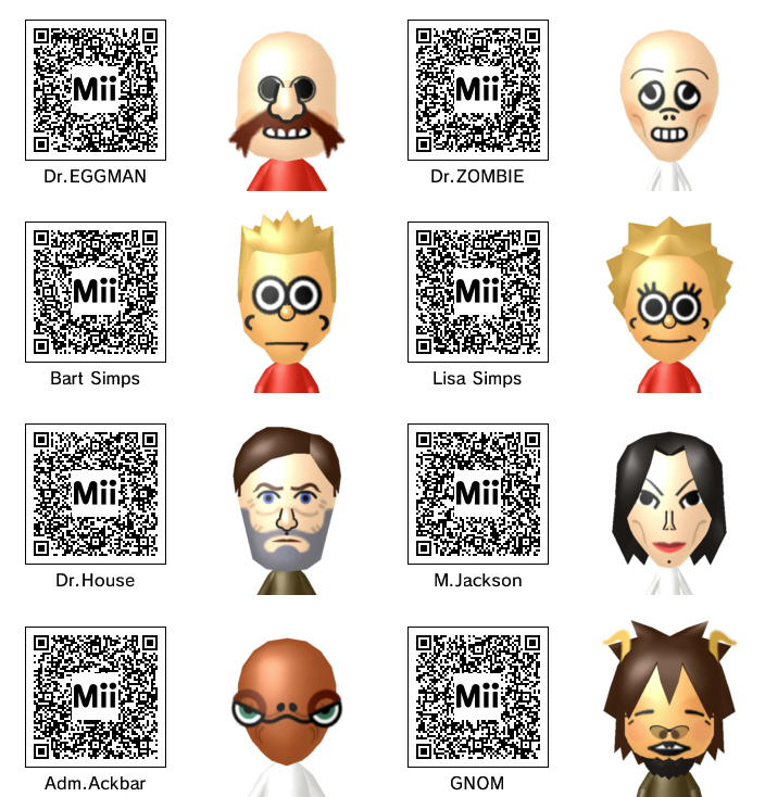 닌텐도 3ds용 Mii Qr Code 모음 네이버 블로그