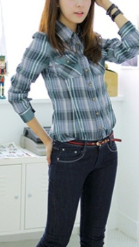  체크 남방 