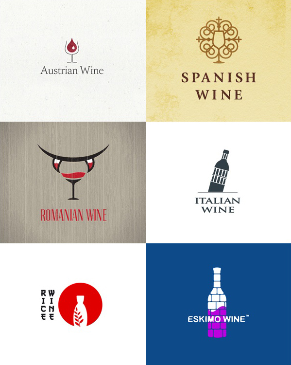 와인(Wine) 로고 모음