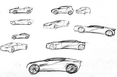 자동차 스케치 디자인