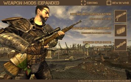 Weapon Mods Expanded - WMX at Fallout New Vegas - mods and community