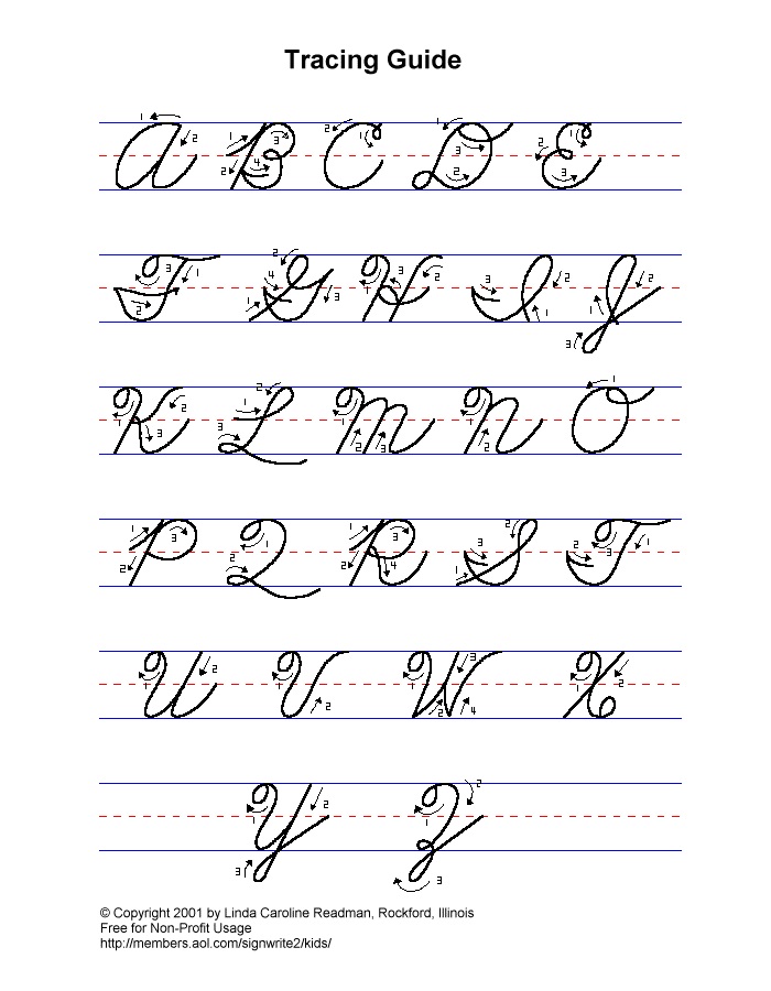 영어필기체 cursive 읽고 쓰는 법