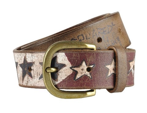 디스퀘어드 2012 F/W 컬렉션 벨트 입고/디퀘 벨트/Corps Enameled Buckle Belt / Printed Stars Vintage leather B....