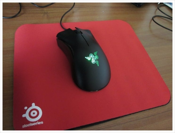  데스에더1800 + 마우스패드 steelseries Qck mini red edition 리뷰!
