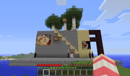 현대적인 석조 집 마인크래프트