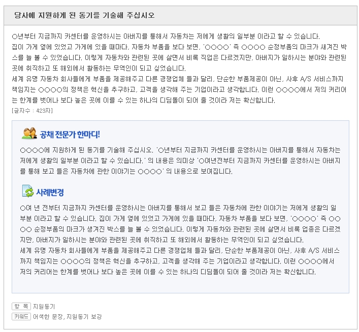 자기소개서 예시, 합격 샘플 활용한 자소서 쓰는법!