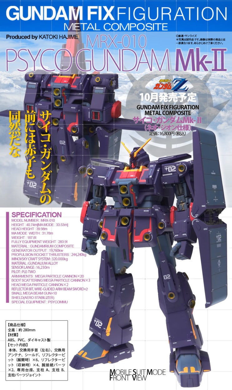 『반다이』GFF METAL COMPOSITE 사이코 건담 Mk-II (네오지온 사양) 