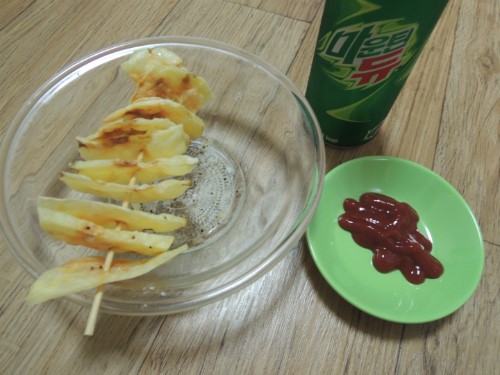  전자렌지로 감자칩 만들기!