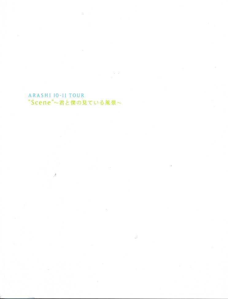 Concert Arashi 10 11 Tour Scene 君と僕の見ている風景 네이버 블로그