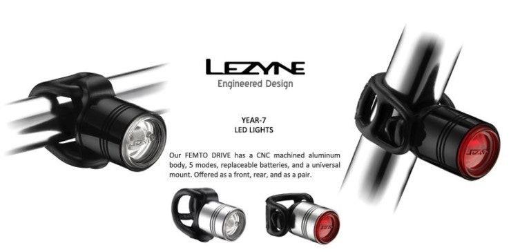 LEZYNE Femto Drive - 자전거 전조등, 후미등