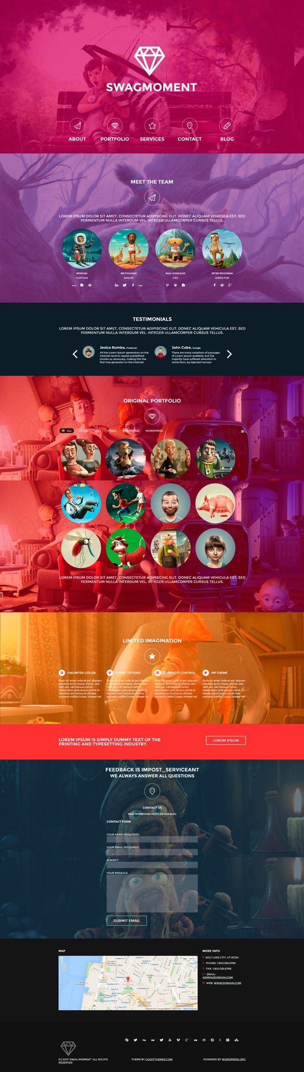  [WEB] SwagMoment WordPress Theme_ 워드프로세스테마를 활용한 포트폴리오 홈페이지