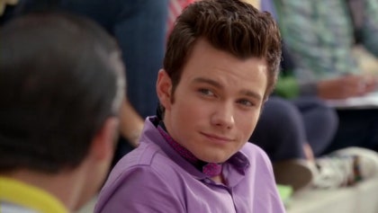 글리 시즌 5 커트와 블레인의 키스