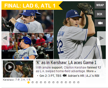 격이 다른 커쇼 (NLDS Game 1 LAD VS ATL)