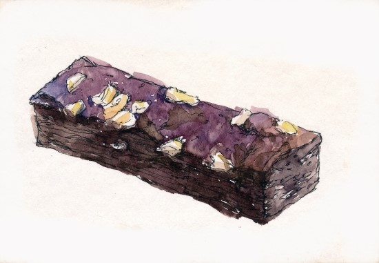  카페메뉴 일러스트 작업, brawnie, bread,ice flakes