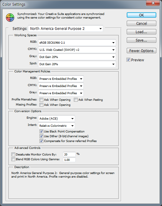  포토샵 컬러 세팅 설정 완벽 가이드 guide to photoshop color settings