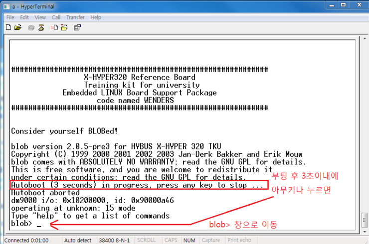 임베디드 13주차(2)(보드 환경설정-하이퍼터미널-)