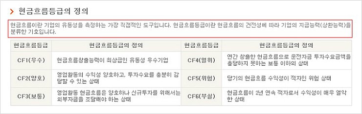   기업신용평가등급 현금흐름등급을 잡아라 3.