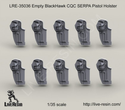 Live Resin 1/35 10 Empty BlackHawk CQC SERPA Pistol Holster - LRE35036 Live Resin 1/35 10 Empty BlackHawk CQC SERPA Pistol Holster - LRE35036