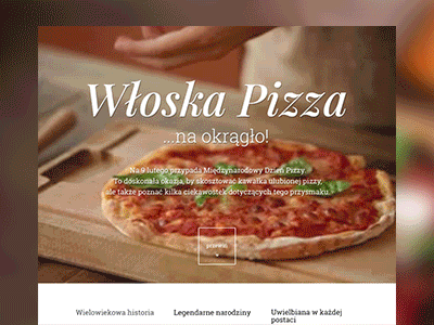[WEB] WORLD PIZZA DAY WEBSITE _피자만드는 영상과 소개페이지가 어우러진 피자 사이트