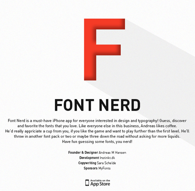 [APP] FONT NERD FOR iOS APP _UX/UI 디자인이 돋보이는 플랫한 앱디자인