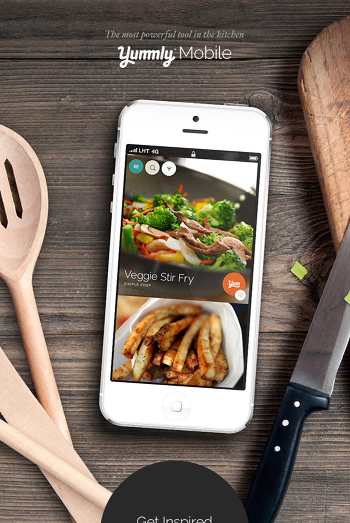 [APP] YUMMLY MOBILE iPHONE APP _잡지책을 읽는 기분으로 요리레시피 앱디자인 UX/UI 디자인