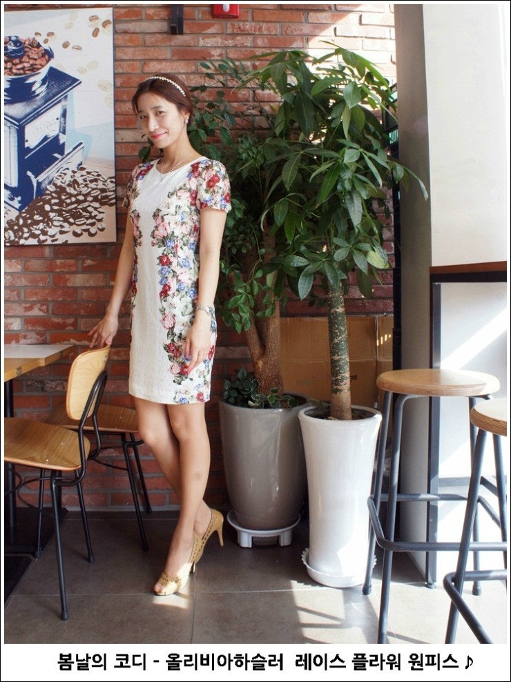 봄날의 데일리코디* 레이스원피스 플라워원피스 with 올리비아하슬러