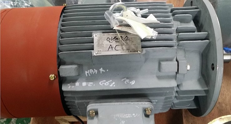  고효율모터+현대모터+22KW 6P 440V 60HZ AC-B 브레이크,브레이크라이닝+1.5KW AC-B브레이크