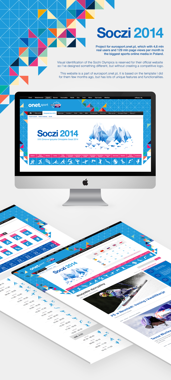 [WEB] SOCZI 2014 _픽토그램을 잘 살린 소치 웹디자인 UX/UI 디자인 