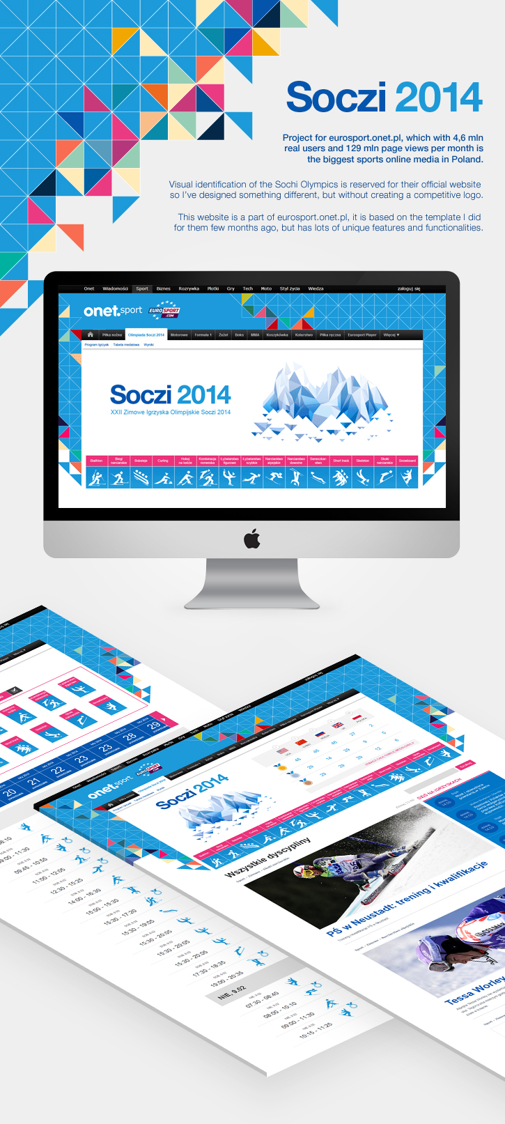  [WEB] SOCZI 2014 _픽토그램을 잘 살린 소치 웹디자인 UX/UI 디자인 