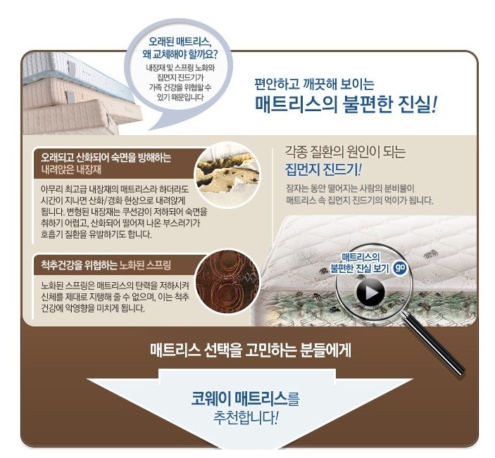 웅진침대랜탈 코웨이매트리스랜탈